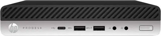 Main image of HP ProDesk 600 G4 Mini Desktop Intel Core i5-8500T 2.10GHz up to 3.50GHz, 6 cores Intel UHD Graphics 630 8GB DDR4-2666 RAM 256GB SSD Windows 10 Pro Black - 5FU32UC