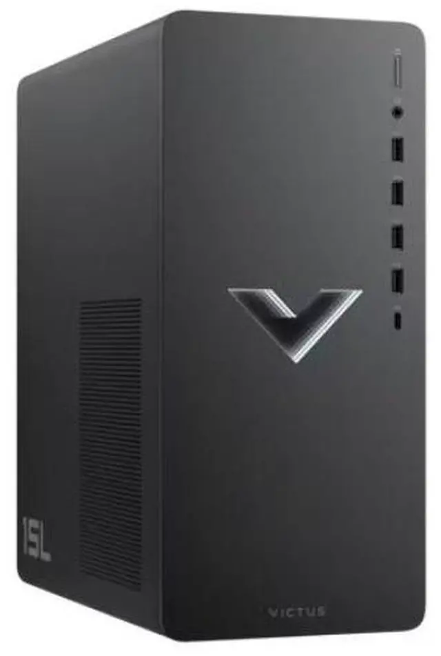 Main image of HP Victus 15L TG02-0325m AMD Ryzen 7 5700G 3.8 GHz up to 4.6 GHz 16GB DDR4 512GB SSD 1TB HDD AMD Radeon RX 6400 Windows 11 Home Gaming Desktop, Mica Silver - 59A32AV-V126