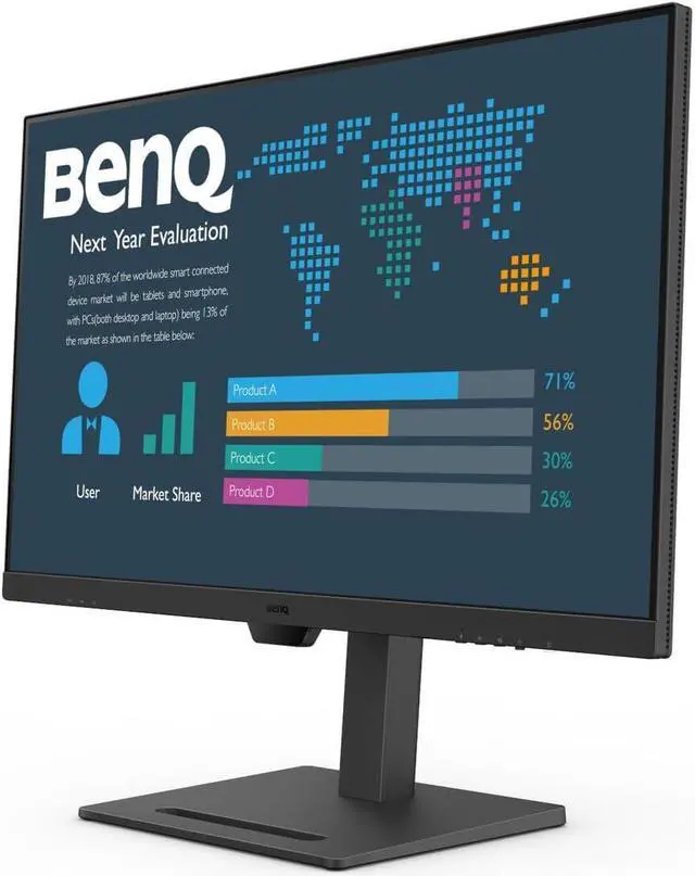 Alt view image 2 of 6 - BenQ BL2490 23.8" FHD 1080p LED Monitor 100Hz 5ms 1300:1 250 cd/m² Tilt HDMI DisplayPort Anti-glare