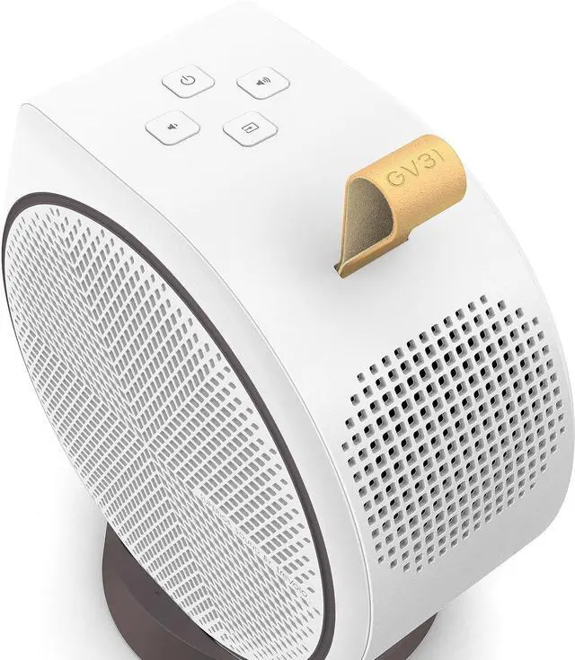 Alt view image 6 of 6 - BenQ GV31 LED Portable Ceiling Projector 1080p, 300 Lumens, w/ 16W 270° Bass Wireless Speaker, Rotating Angle Projection, Chromecast & AirPlay, Autofocus & 1D Keystone HDMI & USB-C