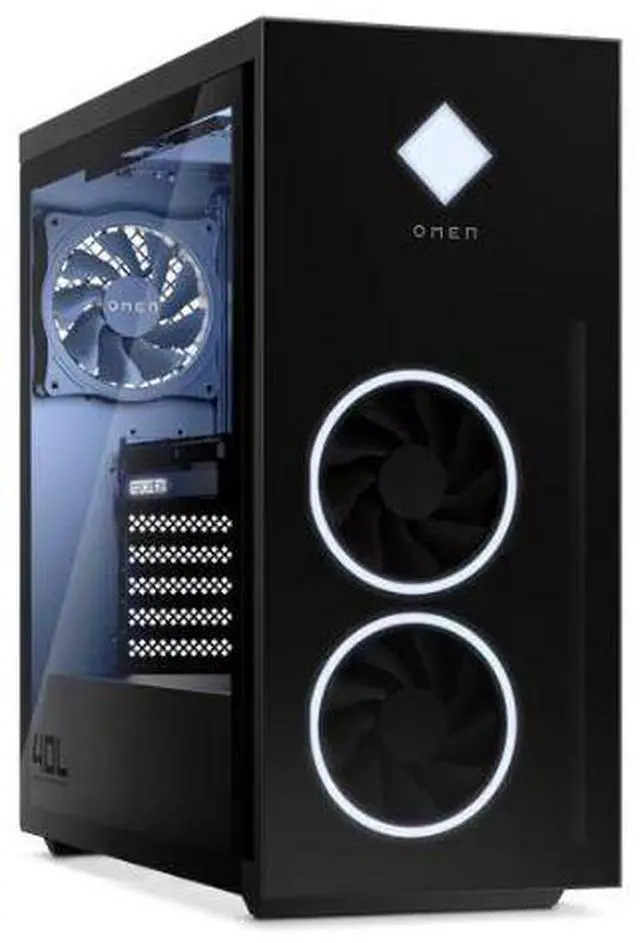 Main image of HP OMEN 40L Intel Core i7-13700K 2.5 GHz up to 5.4 GHz 32GB DDR5 1TB SSD NVIDIA GeForce RTX 4070 Ti Windows 11 Home Gaming Desktop, Black - 796M1AV-V017