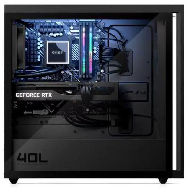 Alt view image 4 of 4 - HP OMEN 40L Intel Core i7-13700K 2.5 GHz up to 5.4 GHz 32GB DDR5 1TB SSD NVIDIA GeForce RTX 4070 Ti Windows 11 Home Gaming Desktop, Black - 796M1AV-V017