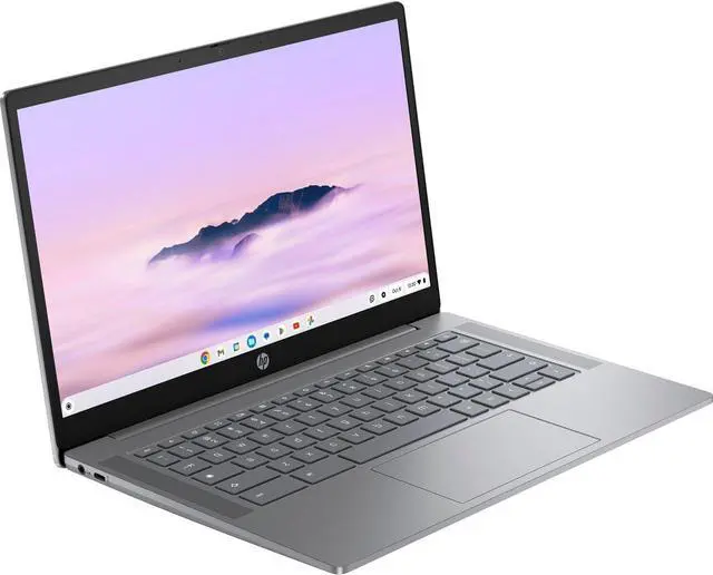 Alt view image 2 of 5 - HP Chromebook 14a-nf0035cl 14" FHD Intel Core i3-N305 3.8 GHz 8GB RAM 256GB UFS Intel UHD Graphics ChromeOS Laptop, Meteor Silver - 9U1C4UA