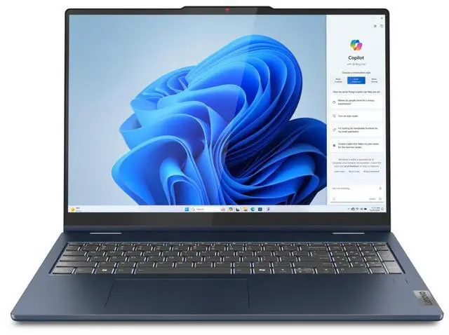 Main image of Lenovo IdeaPad 5 16AHP9 16" WUXGA Touch AMD Ryzen 5 8645HS 4.3 GHz up to 5.0 GHz 16GB 512GB SSD AMD Radeon 760M Graphics Windows 11 Home 2-in-1 Laptop, Cosmic Blue - 83DS0005US