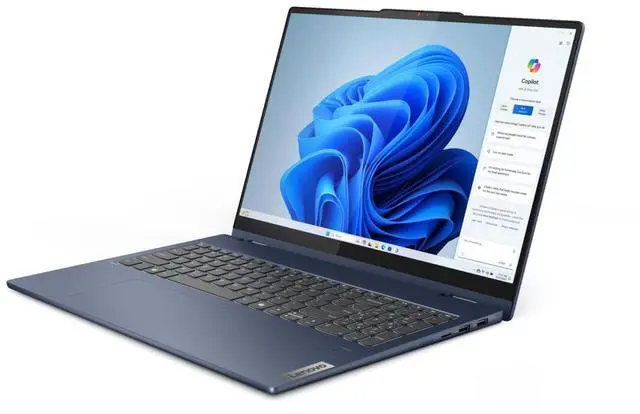 Alt view image 3 of 6 - Lenovo IdeaPad 5 16AHP9 16" WUXGA Touch AMD Ryzen 5 8645HS 4.3 GHz up to 5.0 GHz 16GB 512GB SSD AMD Radeon 760M Graphics Windows 11 Home 2-in-1 Laptop, Cosmic Blue - 83DS0005US