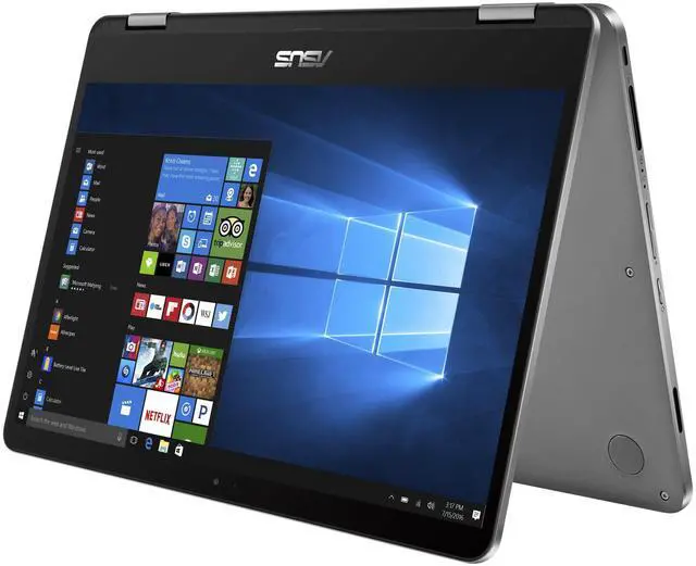 Alt view image 2 of 6 - ASUS VivoBook Flip 14 TP401NA-YS02 14" FHD Touchscreen Intel Celeron N3450 1.1GHz up to 2.2 GHz 4GB 64GB eMMC Intel HD Graphics 500 Windows 10 Home in S Mode Laptop