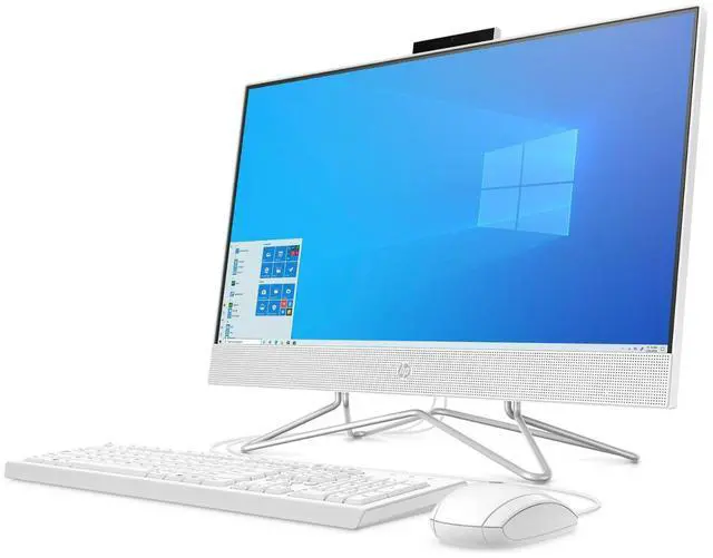 Main image of HP 24-dd0056 23.8" FHD Intel Celeron J4005 2.0 GHz up to 2.7 GHz 4GB DDR4-2400 MHz 1TB 7200 rpm SATA HDD Intel UHD Graphics 600 All-in-One Desktop, White - 9EF14AA-I101
