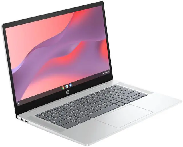 Alt view image 4 of 6 - HP Chromebook 14at-nf000 14" FHD IPS Intel Core i3-N305 0.8 GHz up to 3.8 GHz 8GB RAM 256GB SSD Intel UHD Graphics ChromeOS Laptop, Silver - A2MQ2AV-I001