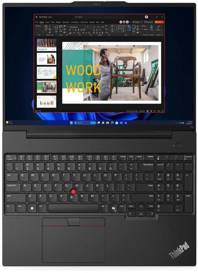 Alt view image 18 of 19 - Lenovo ThinkPad E16 Gen 2 16" WUXGA IPS Intel Core Ultra 7 155U 3.80 GHz up to 4.80 GHz 16GB DDR5-5600 RAM 512GB M.2 2242 PCIe Gen4 TLC Opal SSD Intel Graphics Windows 11 Pro Laptop - 21MA0035US