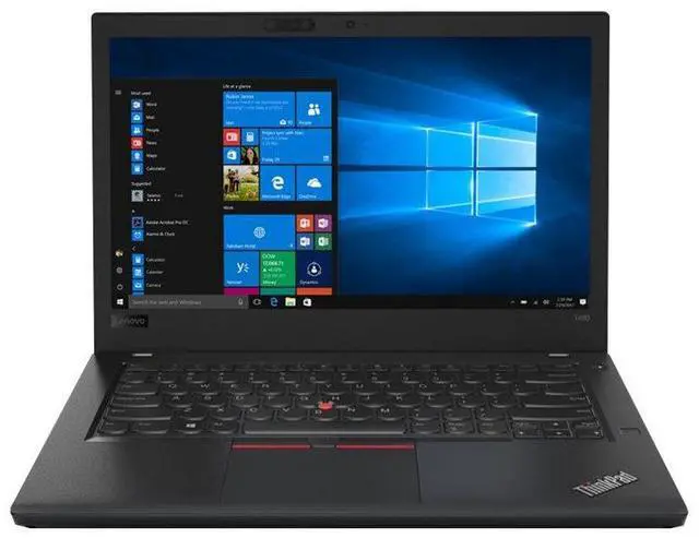 Alt view image 2 of 7 - Lenovo ThinkPad T480 20L50011US 14" Notebook - 1920 x 1080 - Core i5 i5-8350U - 8 GB RAM - 256 GB SSD - Windows 10 Pro 64-bit - Intel UHD Graphics 620 - In-plane Switching (IPS) Technology - ...
