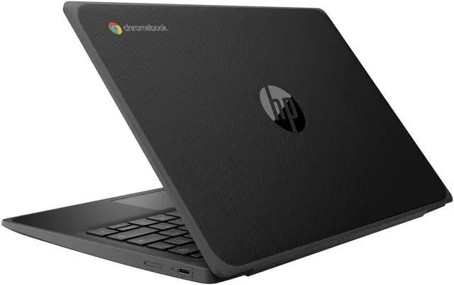 Alt view image 5 of 6 - HP Fortis G9 Q 11.6" Qualcomm Snapdragon 7c up to 2.4 GHz 4GB RAM 32GB eMMC Qualcomm Adreno 618 Chrome OS Laptop, Black - Minor Scratches and Dents
