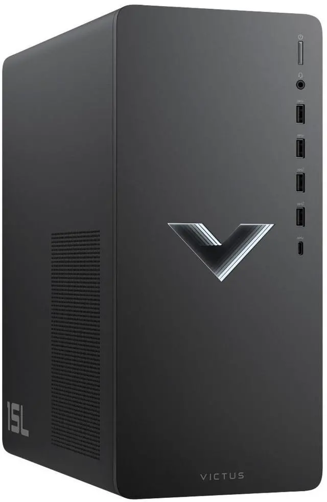 Alt view image 3 of 3 - HP Victus 15L TG02-2000T Intel Core i5-14400F 1.8 GHz up to 4.7 GHz 16GB DDR4 512GB SSD Intel Arc 380 Windows 11 Home Gaming Desktop, Mica Silver - Minor Scratches and Dents