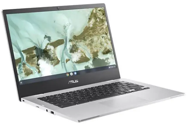 Alt view image 2 of 6 - ASUS Chromebook CX1 14" Intel Celeron N4500 1.1 GHz up to 2.8 GHz 4GB RAM 64GB eMMC Intel UHD Graphics ChromeOS Laptop, Silver - CX1400CKA-DB44