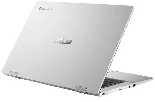 Alt view image 4 of 6 - ASUS Chromebook CX1 14" Intel Celeron N4500 1.1 GHz up to 2.8 GHz 4GB RAM 64GB eMMC Intel UHD Graphics ChromeOS Laptop, Silver - CX1400CKA-DB44