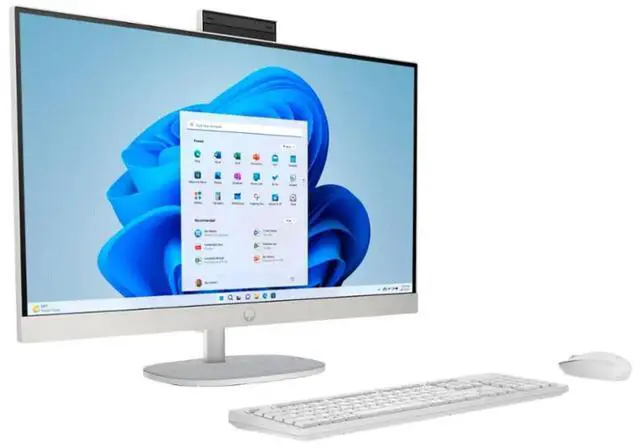 Alt view image 3 of 4 - HP 27-CR0000I 27" FHD IPS Intel Core i7-1355U 1.7 GHz up to 5.0 GHz 32GB DDR4 1TB PCIe NVMe M.2 SSD Intel Iris Xe Graphics Windows 11 Home All-in-One Desktop, White - 946A9AV-V001