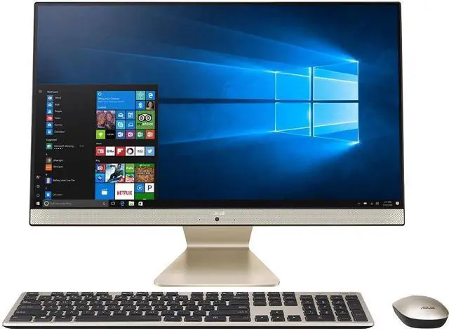 Main image of ASUS V241 23.8" FHD Intel Pentium Gold 7505 2.0 GHz up to 3.5 GHz 8GB DDR4 256GB PCIe NVMe M.2 SSD Intel UHD Graphics Windows 10 Home All-in-One Desktop, Black - V241EA-ES001