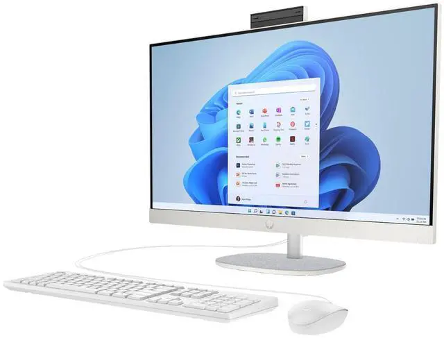 Alt view image 2 of 3 - HP 27-cr0000m 27" FHD IPS AMD Ryzen 3 7320U 2.4 GHz up to 4.1 GHz 8 GB RAM 512GB PCIe NVMe M.2 SSD AMD Radeon Graphics Windows 11 Home All-in-One Desktop, White - 947R2AV-V096