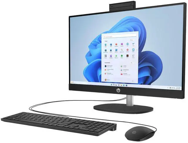 Alt view image 2 of 4 - HP 24-CR0000I 23.8" FHD IPS Intel Core i3-1315U 1.2 GHz up to 4.5 GHz 16GB DDR4 256GB SSD Intel UHD Graphics Windows 11 Home All-in-One Desktop, Black - 945Z6AV-V002