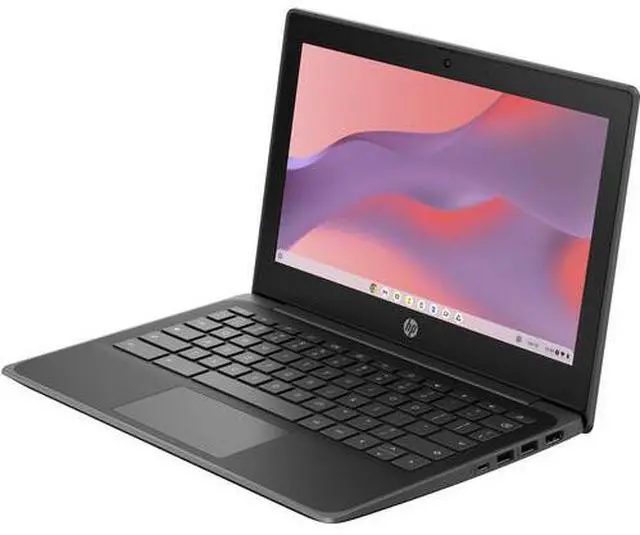 Alt view image 3 of 5 - HP Fortis G10 Chromebook 11.6" Intel Processor N100 0.7 GHz up to 3.4 GHz 4GB RAM 32GB eMMC Intel UHD Graphics ChromeOS Laptop, Black - Minor Scratches and Dents
