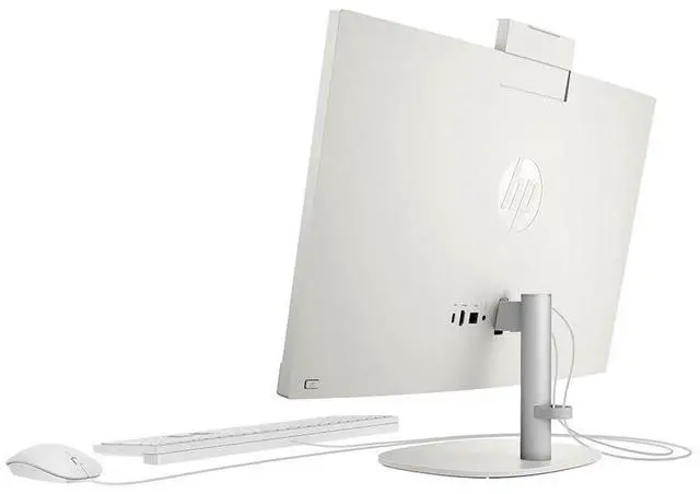 Alt view image 4 of 4 - HP 24-cr0019c 23.8" FHD AMD Ryzen 3 7320U 2.4 GHz up to 4.1 GHz 8GB RAM 512GB PCIe NVMe M.2 SSD AMD Radeon Graphics Windows 11 Home All-in-One Desktop, White - 920J9AA