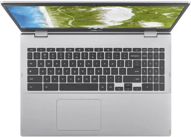 Alt view image 4 of 6 - ASUS Chromebook CX1 15.6" FHD Intel Celeron N4500 1.1 GHz up to 2.8 GHz 4GB RAM 64GB eMMC Intel UHD Graphics ChromeOS Laptop, Silver - CX1500CKA-DH44F
