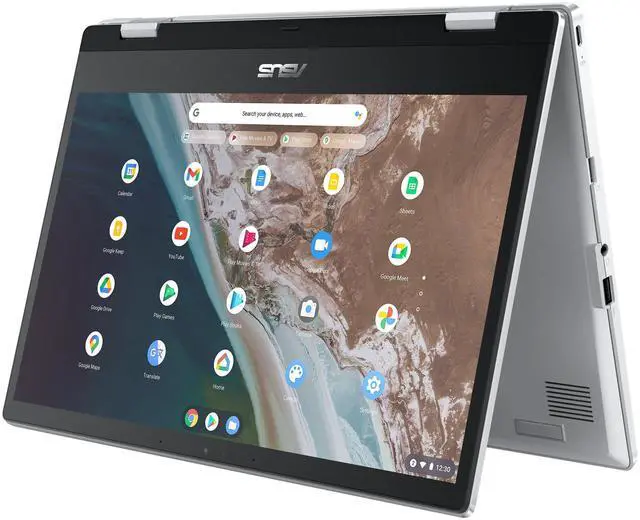 Alt view image 4 of 6 - ASUS Chromebook Flip CX1 14.0" FHD Intel Celeron N4500 1.1 GHz up to 2.8 GHz 8GB RAM 64GB eMMC Intel UHD Graphics ChromeOS Laptop, Silver - CX1400FKA-DS84FT