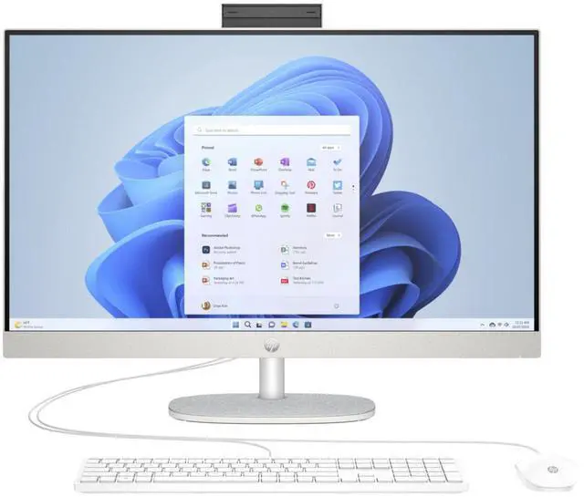 Main image of HP 27-cr0006 27" FHD Intel Core i5-1335U 1.3 GHz up to 4.6 GHz 8GB DDR4 256GB PCIe NVMe M.2 SSD Intel Iris Xe Graphics Windows 11 Home All-in-One Desktop, White - 7X9C0AA