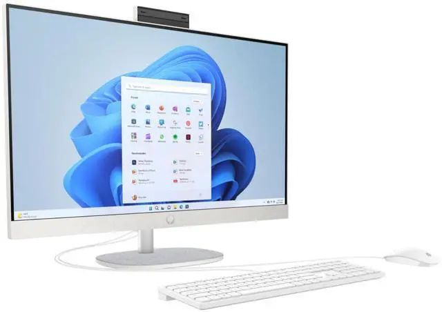Alt view image 2 of 4 - HP 27-cr0006 27" FHD Intel Core i5-1335U 1.3 GHz up to 4.6 GHz 8GB DDR4 256GB PCIe NVMe M.2 SSD Intel Iris Xe Graphics Windows 11 Home All-in-One Desktop, White - 7X9C0AA