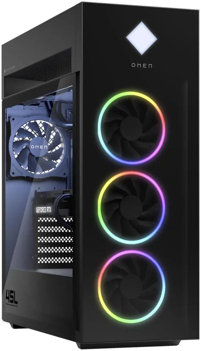 Main image of HP OMEN 45L GT22-2000t Intel Core i9-14900K 3.2 GHz up to 6.0 GHz 64GB DDR5 2TB SSD  Nvidia GeForce RTX 4090 Windows 11 Home Gaming Desktop, Black - 89B98AV-V013