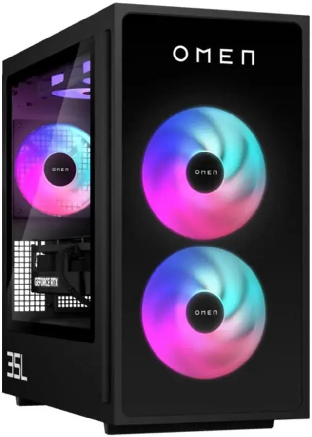 Alt view image 3 of 4 - HP OMEN 35L GT16-0300T Intel Core Ultra 9 285K 3.7 GHz up to 5.70 GHz 64GB DDR5 2x 2TB SSD NVIDIA GeForce RTX 4070 Ti Super Windows 11 Home Gaming Desktop, Black - A32XTAV-V011
