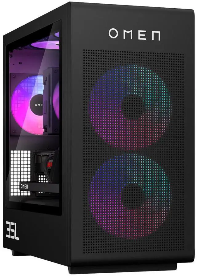Alt view image 2 of 3 - HP OMEN 35L GT16-0000M AMD Ryzen 7 8700G 4.2 GHz up to 5.1 GHz 16GB DDR5 1TB SSD NVIDIA GeForce RTX 5070 Windows 11 Home Gaming Desktop, Black - 9X560AV-V006