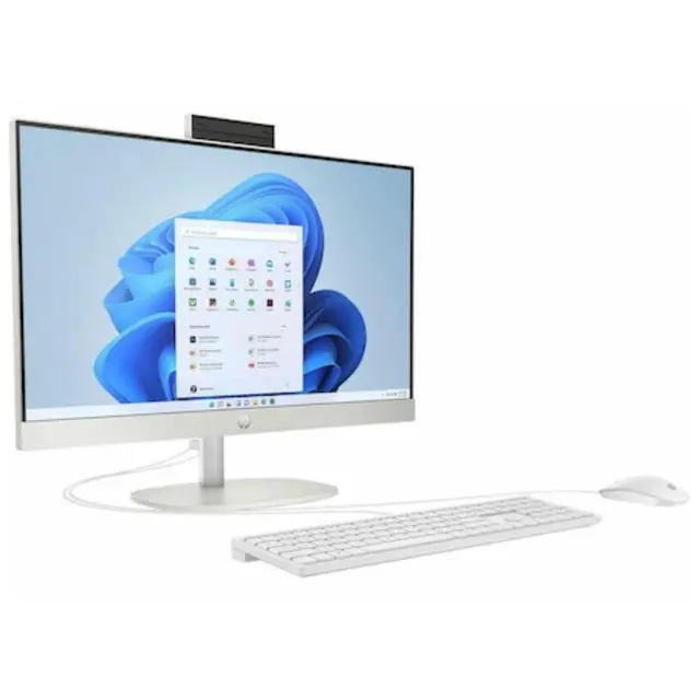 Alt view image 2 of 3 - HP 24-cr1000i 23.8" FHD IPS Intel Core Ultra 5 125U 1.3 GHz up to 4.3 GHz 16GB DDR5 512GB PCIe NVMe M.2 SSD Intel Graphics Windows 11 Home All-in-One Desktop, White - 9A8G4AV-V006