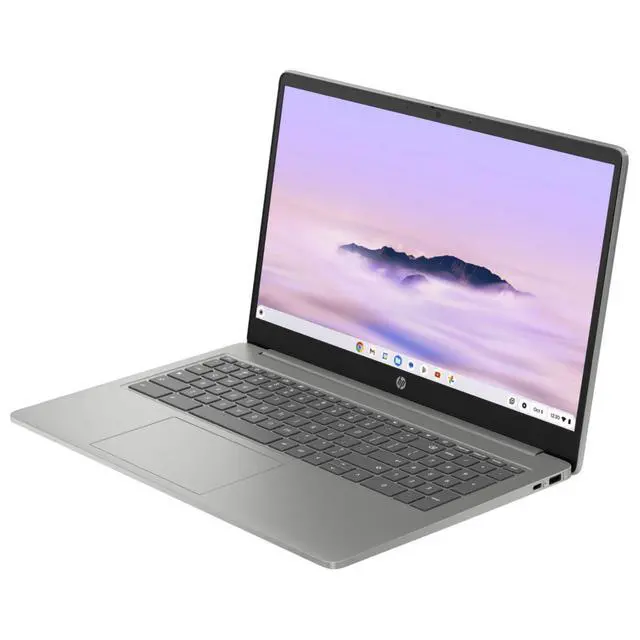 Alt view image 2 of 5 - HP Chromebook 15a-nb0033dx 15.6" FHD Intel Core i3-N305 1.80 GHz up to 3.8 GHz 8 GB 128 GB UFS Intel UHD Graphics ChromeOS Laptop, Silver, Minor Scratches and Dents - 8D616UA