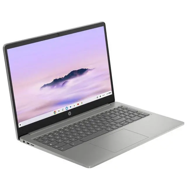Alt view image 3 of 5 - HP Chromebook 15a-nb0033dx 15.6" FHD Intel Core i3-N305 1.80 GHz up to 3.8 GHz 8 GB 128 GB UFS Intel UHD Graphics ChromeOS Laptop, Silver, Minor Scratches and Dents - 8D616UA