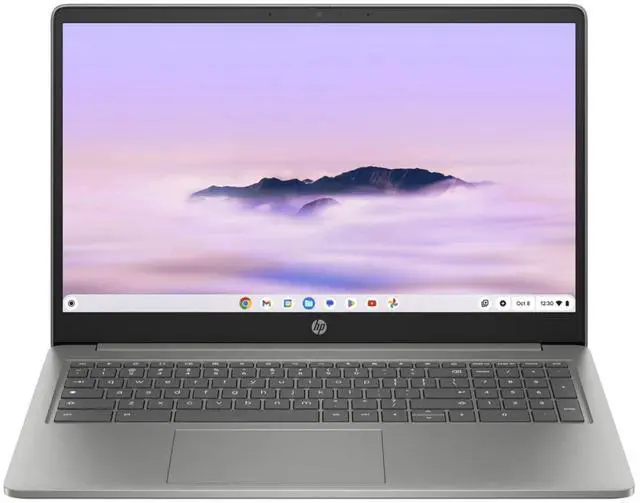 Main image of HP Chromebook 15a-nb0033dx 15.6" FHD Intel Core i3-N305 1.80 GHz up to 3.8 GHz 8 GB 128 GB UFS Intel UHD Graphics ChromeOS Laptop, Silver, Minor Scratches and Dents - 8D616UA