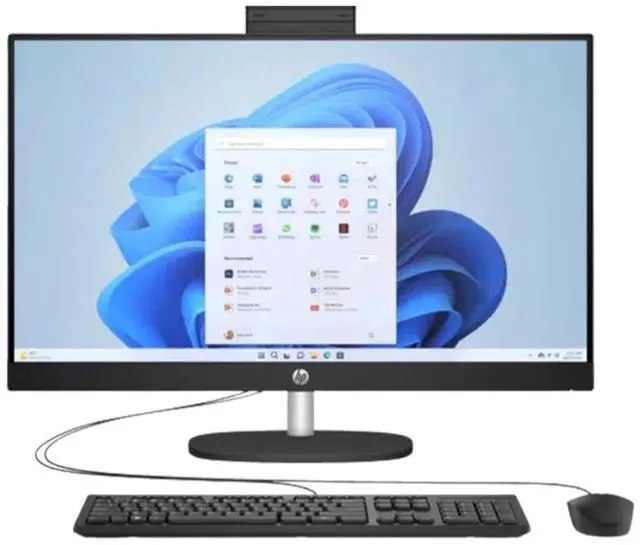 Main image of HP 24-CR0000A 23.8" FHD AMD Ryzen 3 7320U 2.4GHz up to 4.1 GHz 8 GB 512 GB SSD AMD Radeon Graphics Windows 11 Home All-in-One Desktop, Black - 947R5AV-V002