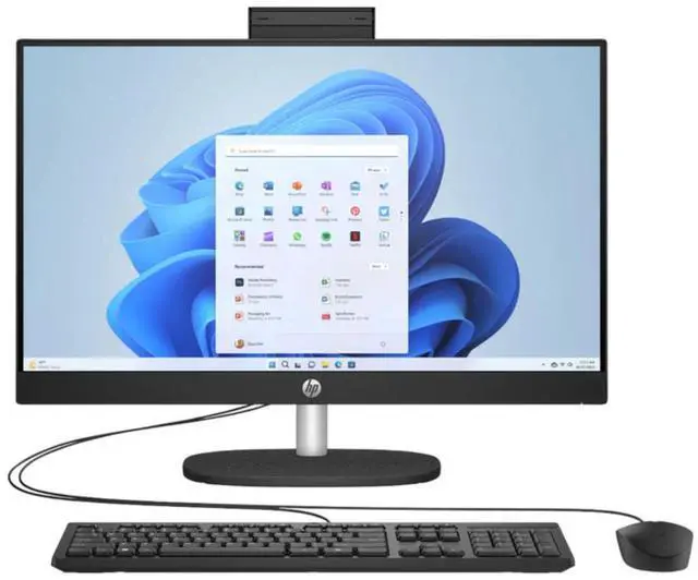 Main image of HP 24-cr1000i 23.8" FHD Intel Core Ultra 5 125U 1.3 GHz up to 4.3 GHz 16 GB 512 GB SSD Intel UHD Graphics Windows 11 Home All-in-One Desktop, Black - 9A8G4AV-V008
