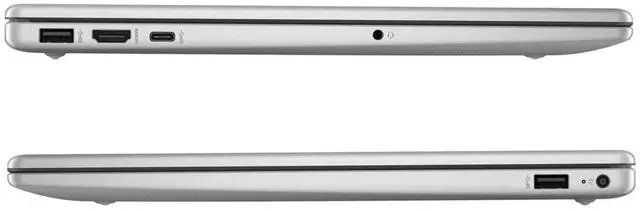 Alt view image 5 of 5 - HP 15-fd0048ca 15.6" FHD Intel Processor N100 0.7 GHz up to 3.4 GHz 4GB DDR4-3200 128GB UFS Intel UHD Graphics Windows 11 Home Laptop, Silver - 81U97UA