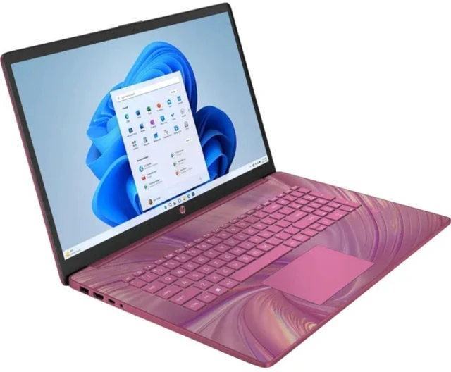 Alt view image 2 of 5 - HP 15-fd0038ds 15.6" FHD Touchscreen Intel N200 1.80 GHz up to 3.7 GHz 4 GB DDR4 128 GB UFS Intel UHD Graphics Windows 11 Home Laptop, Plum - BR3Y7UA