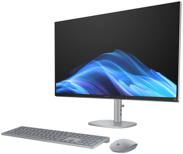 Alt view image 2 of 6 - HP OmniStudio X 32-C1000 31.5" 4K UHD IPS Intel Core Ultra 5 226V 2.1 GHz 16GB RAM 512GB SSD Intel Arc Graphics Windows 11 Home All-in-One Desktop, Meteor Silver - A32JSAV-V061