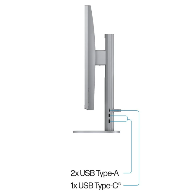 Alt view image 6 of 6 - HP OmniStudio X 32-C1000 31.5" 4K UHD IPS Intel Core Ultra 5 226V 2.1 GHz 16GB RAM 512GB SSD Intel Arc Graphics Windows 11 Home All-in-One Desktop, Meteor Silver - A32JSAV-V061