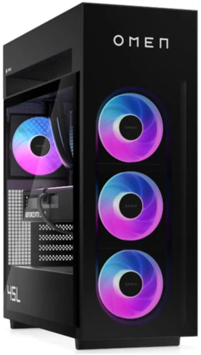 Alt view image 2 of 3 - HP OMEN MAX 45L GT23-0000M AMD Ryzen 7 9700X 3.8 GHz up to 5.5 GHz Kingston FURY 32 GB 1 TB SSD NVIDIA GeForce RTX 5090 Graphics Windows 11 Home Gaming Desktop, Black - BQ3V9AV-V032