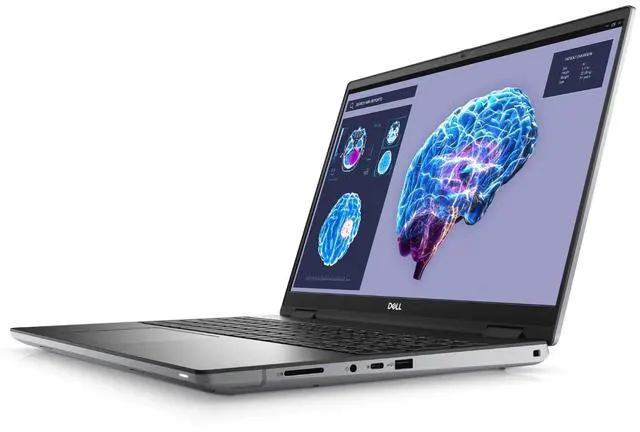 Alt view image 3 of 6 - Dell Mobile Precision 7680 16" FHD+ Intel Core i9-13950HX vPro 2.2 GHz up to 5.5 GHz 32GB 512GB SSD Intel UHD Graphics Windows 11 Pro Laptop, Gray - 7680-i9-32-512