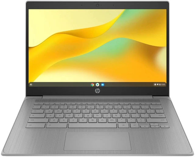 Main image of HP Chromebook 14a-ne0047nr 14" Intel Celeron N4120 1.1 GHz up to 2.6 GHz 4GB 64GB eMMC Intel UHD Graphics 600 Chrome OS, Grey, B Grade - 772X9UA