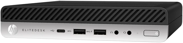 Alt view image 2 of 4 - HP EliteDesk 705 G5 Mini AMD Ryzen 5 PRO 3400GE 3.3 GHz up to 4 GHz 16GB DDR4 256GB SSD AMD Radeon Vega Windows 10 Pro Desktop, Black - 6AU10AV-E009