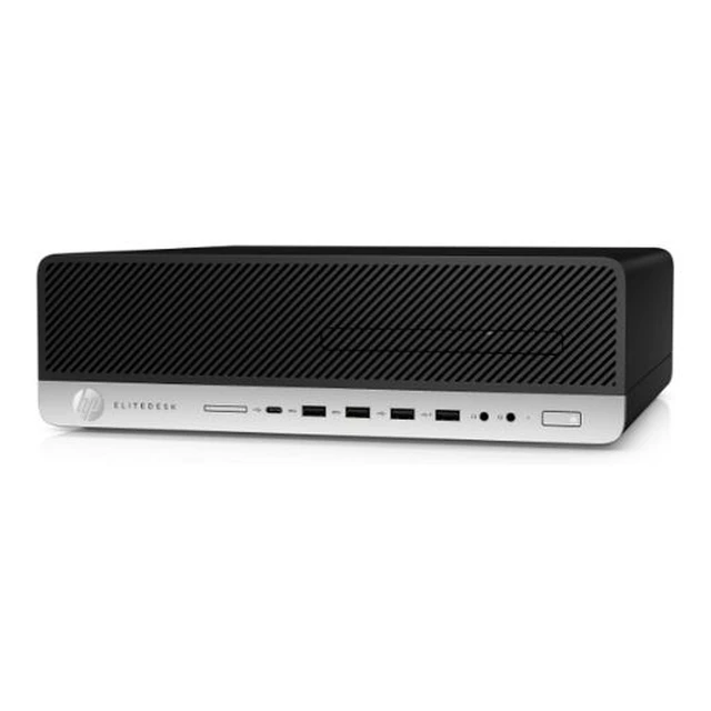 Alt view image 2 of 5 - HP EliteDesk 800 G4 SFF Intel Core i5-8500 3.0 GHz up to 4.1 GHz 8GB DDR4 256GB SSD Intel UHD Graphics 630 Windows 10 Pro Desktop, Black, Minor Scratches and Dents - 4DP54UT