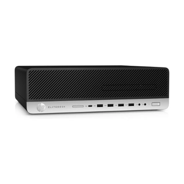 Alt view image 3 of 5 - HP EliteDesk 800 G4 SFF Intel Core i5-8500 3.0 GHz up to 4.1 GHz 8GB DDR4 256GB SSD Intel UHD Graphics 630 Windows 10 Pro Desktop, Black, Minor Scratches and Dents - 4DP54UT
