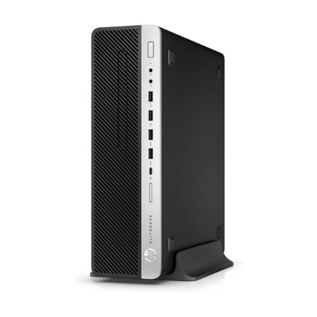 Alt view image 4 of 5 - HP EliteDesk 800 G4 SFF Intel Core i5-8500 3.0 GHz up to 4.1 GHz 8GB DDR4 256GB SSD Intel UHD Graphics 630 Windows 10 Pro Desktop, Black, Minor Scratches and Dents - 4DP54UT