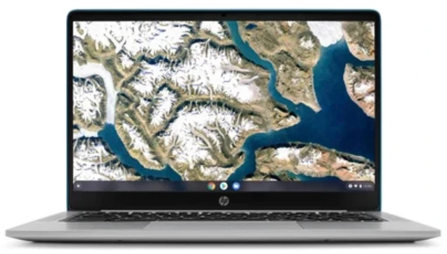 Main image of HP Chromebook 14a-na0023cl 14" FHD IPS Intel Celeron N4000 1.1 GHz 4GB RAM 64GB eMMC Intel UHD Graphics 600 ChromeOS, Moonlight Blue, Minor Scratches and Dents - 1G128UA-V010