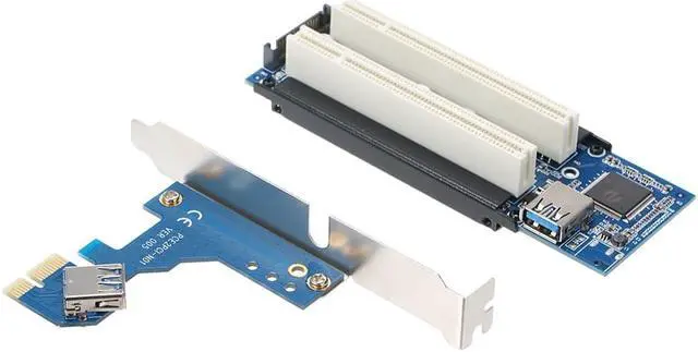 Alt view image 5 of 6 - Adapter Card PCI-E to Dual PCI Slot Expansion Card Support Capture Card/Golden Tax Card/Sound Card
